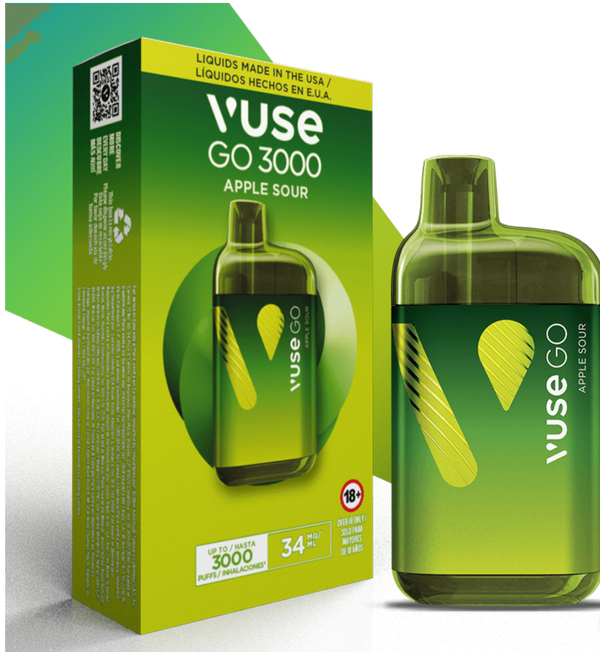 Vapeador Vuse Go Apple Sour - 3000puffs