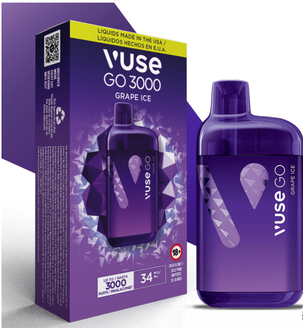 Vapeador Vuse Go Grape Ice - 3000puffs