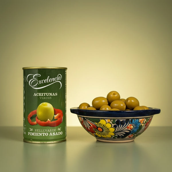ACEITUNA EXCELENCIA MANZANILLA PIMIENTO ASADO LATA 300 GR