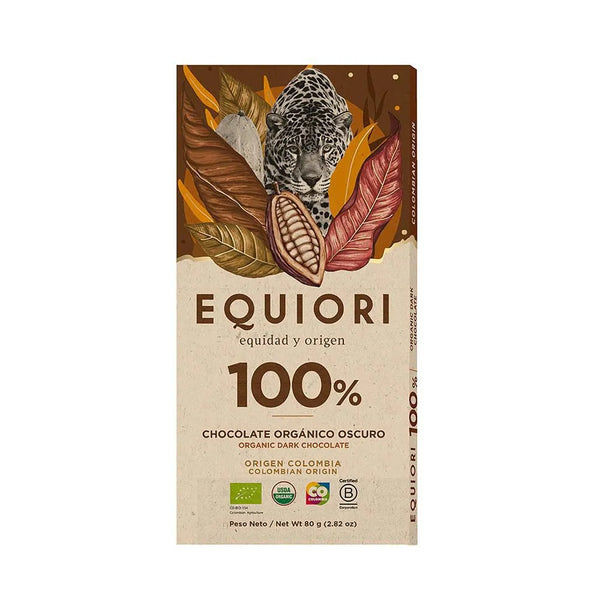 CHOCOLATE EQUIORI ORGANICO OSCURO 100% 80 GR
