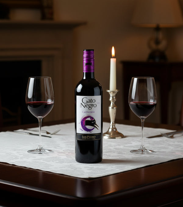VINO CHILENO GATO NEGRO CARMENERE 750 ML