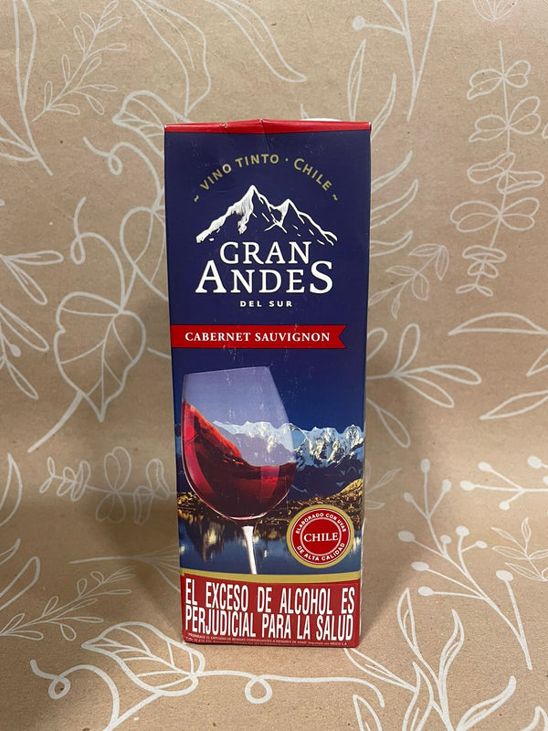 Vino Tinto Gran Andes Cabernet Sauvignon - 1Lt