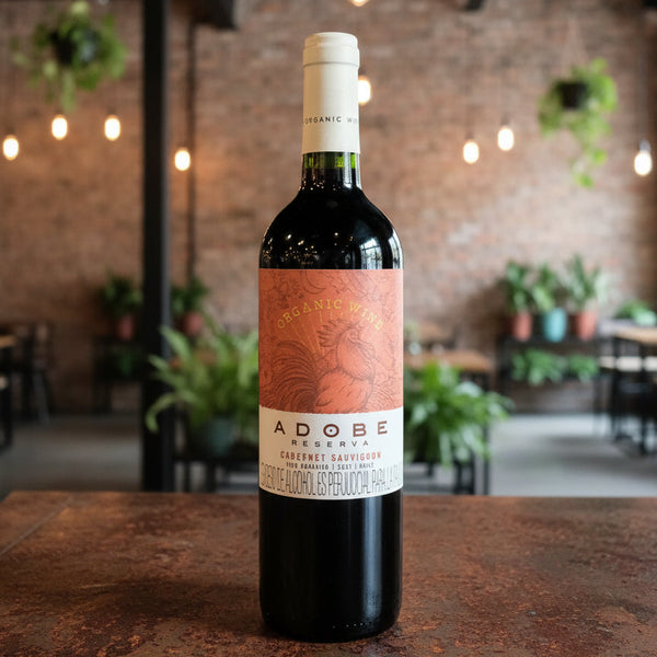 VINO CHILENO ORGANICO ADOBE RESERVA CABERNET S 750 ML