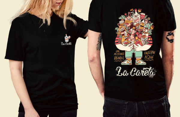 CAMISETA OVERSIZED LA CARETA NEGRA