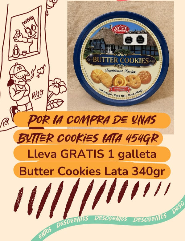 Galletas Butter Cookies Lata 454gr - GRATIS Galletas Butter Cookies lata 340gr